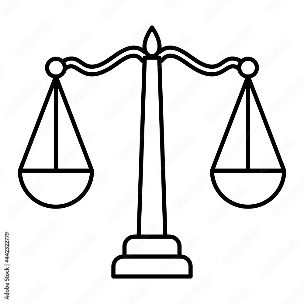 Vector Balance Outline Icon Design