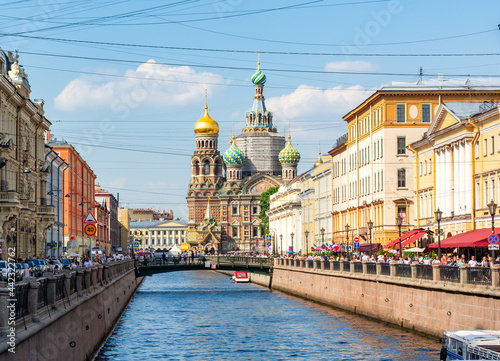 Church of Savior on Spilled Blood on Griboedov canal, Saint Petersburg, Russia