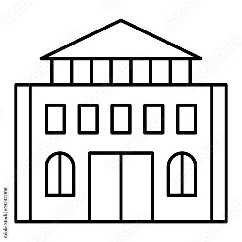 Vector Court Outline Icon Design
