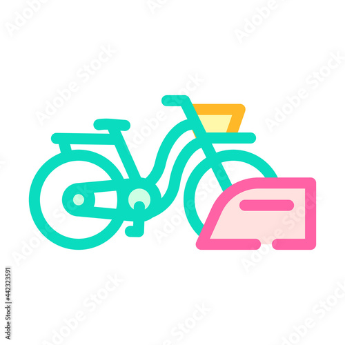 bicycle parking color icon vector. bicycle parking sign. isolated symbol illustration