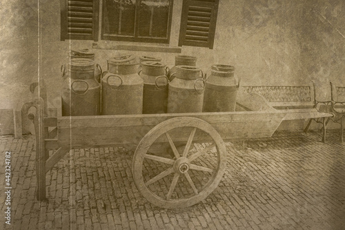 Orvelte milking cart photo