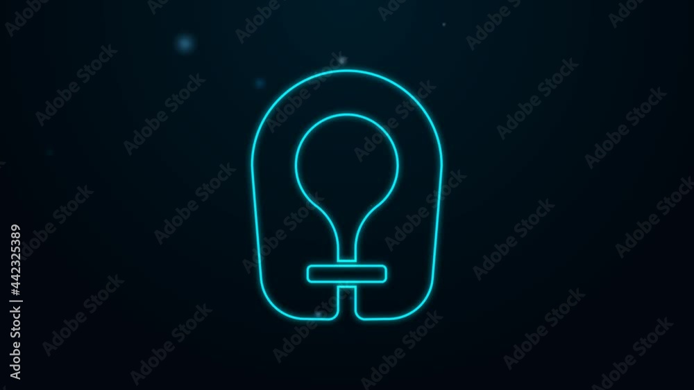 Glowing neon line Life jacket icon isolated on black background. Life vest icon. Extreme sport. Sport equipment. 4K Video motion graphic animation Glowing neon line Life jacket icon isolated on black background. Life vest icon. Extreme sport. Sport equipment. 4K Video motion graphic animation