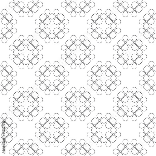 Fototapeta Naklejka Na Ścianę i Meble -  Vector pattern with symmetrical elements . Modern stylish abstract texture. Repeating geometric tiles from 

striped elements.Black and white pattern.