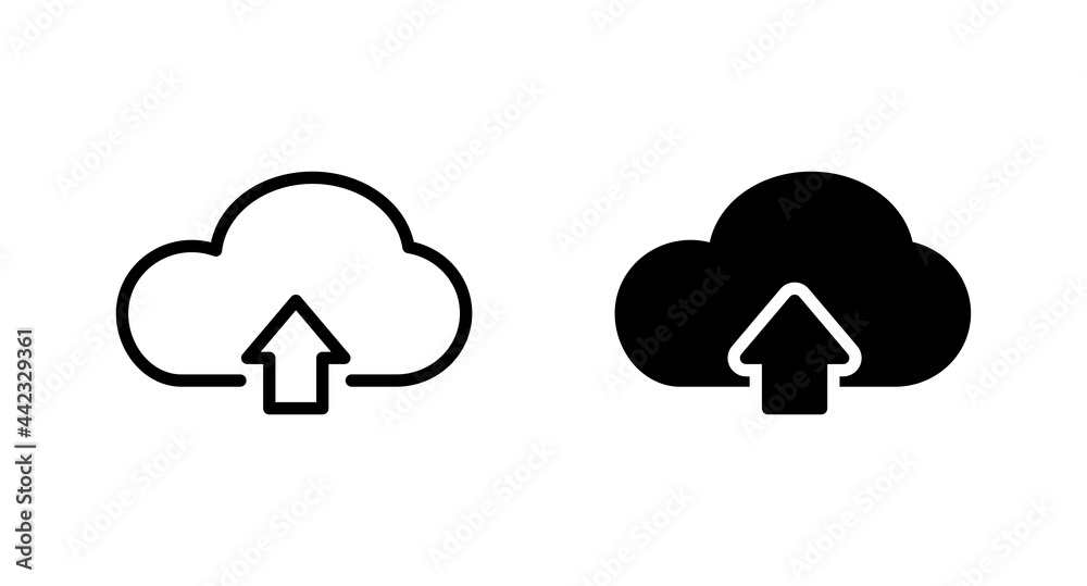 Cloud Upload icon vector for web, computer and mobile app Cloud Upload icon vector for web, computer and mobile app