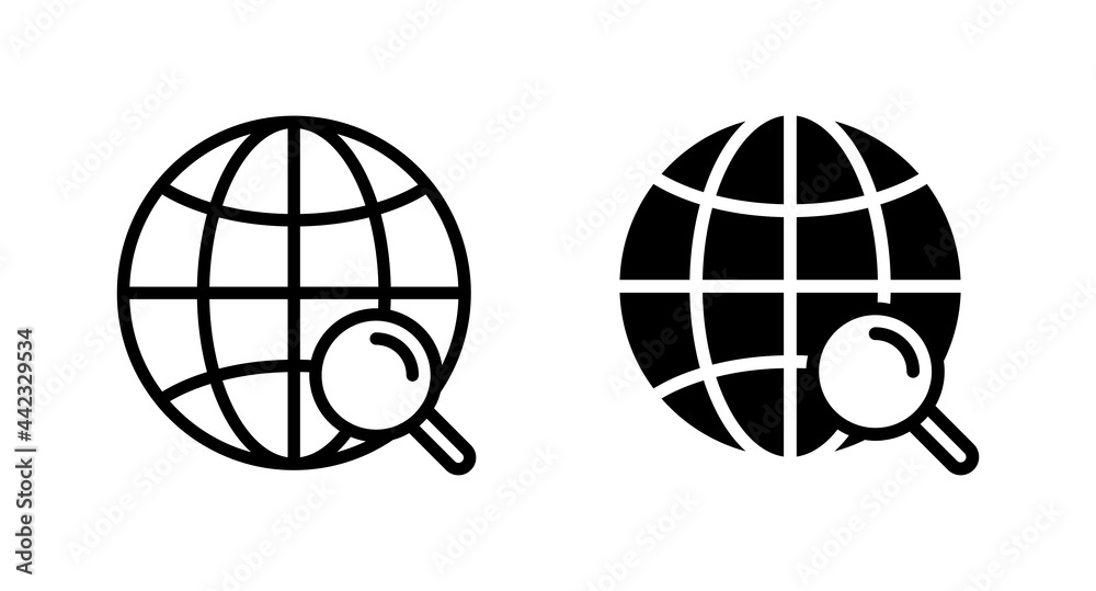 Web search icon vector for web, computer and mobile app Web search icon vector for web, computer and mobile app