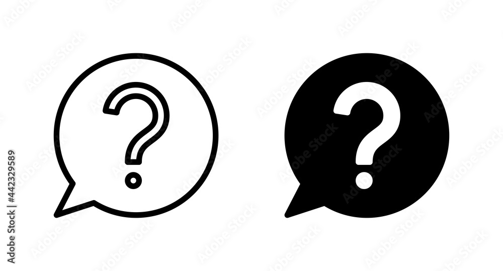 Question icon vector for web, computer and mobile app Question icon vector for web, computer and mobile app