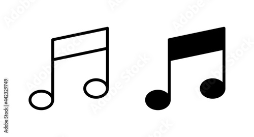 Music icon vector for web, computer and mobile app