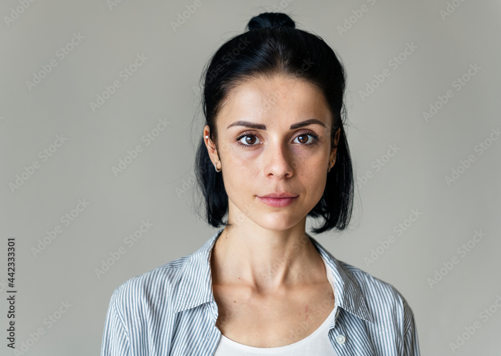 Portrait of cheerful Caucasian woman Portrait of cheerful Caucasian woman