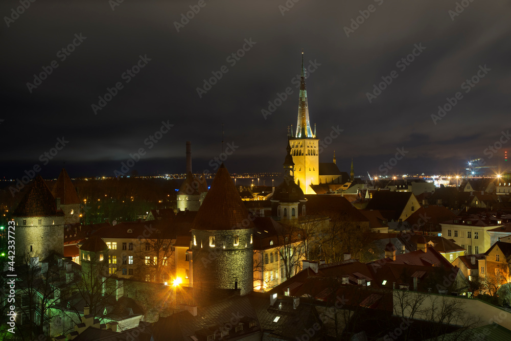 Panoramic view of Tallinn. Estonia