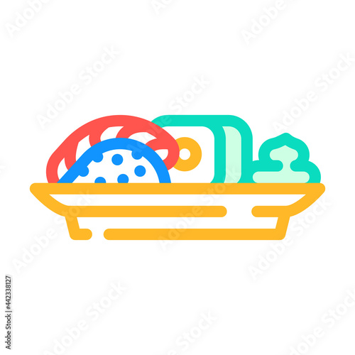 sushi japanese cuisine meal with wasabi color icon vector. sushi japanese cuisine meal with wasabi sign. isolated symbol illustration