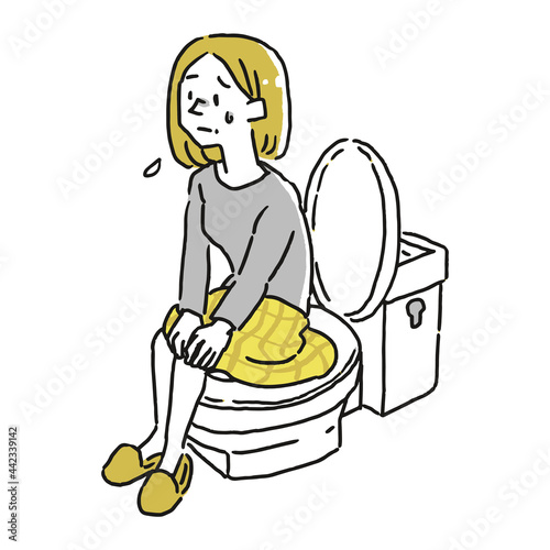 トイレでの問題を抱えている中年女性