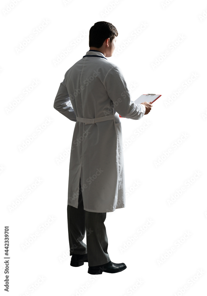 Doctor with tablet for documents
