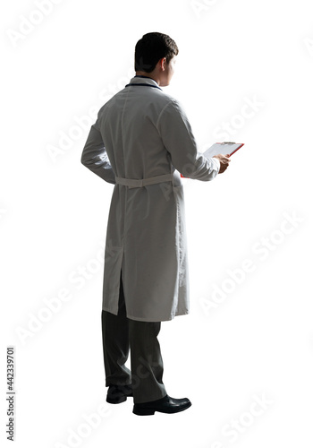 Obraz na płótnie Doctor with tablet for documents w salonie