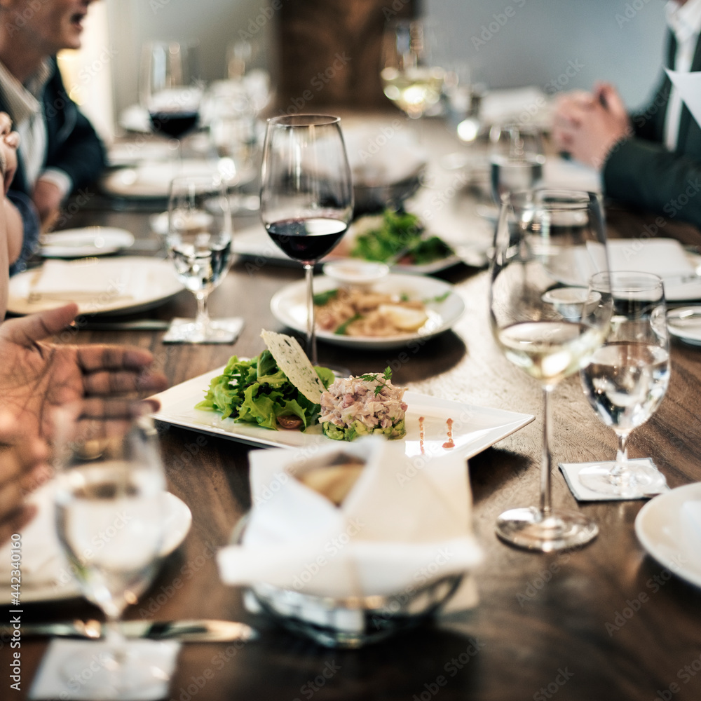 Fototapeta premium Business people dining in a restaurant