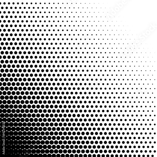 Halftone dots gradient fade digital monochrome pattern