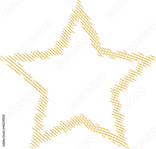 star shape stitched patch frame embroidery seam