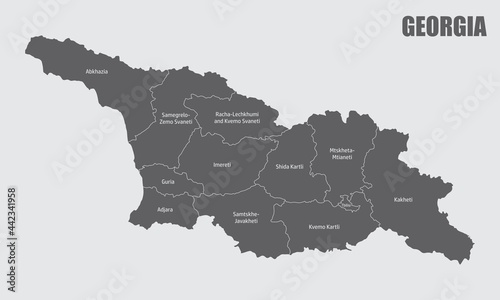 Georgia administrative map photo