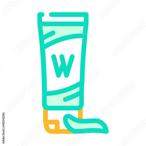 tube wasabi color icon vector. tube wasabi sign. isolated symbol illustration