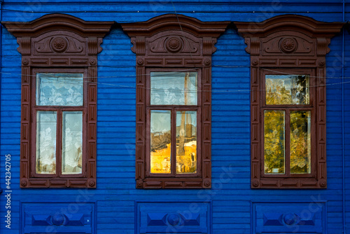 Wooden architecture of Murom, a city in Russia. 