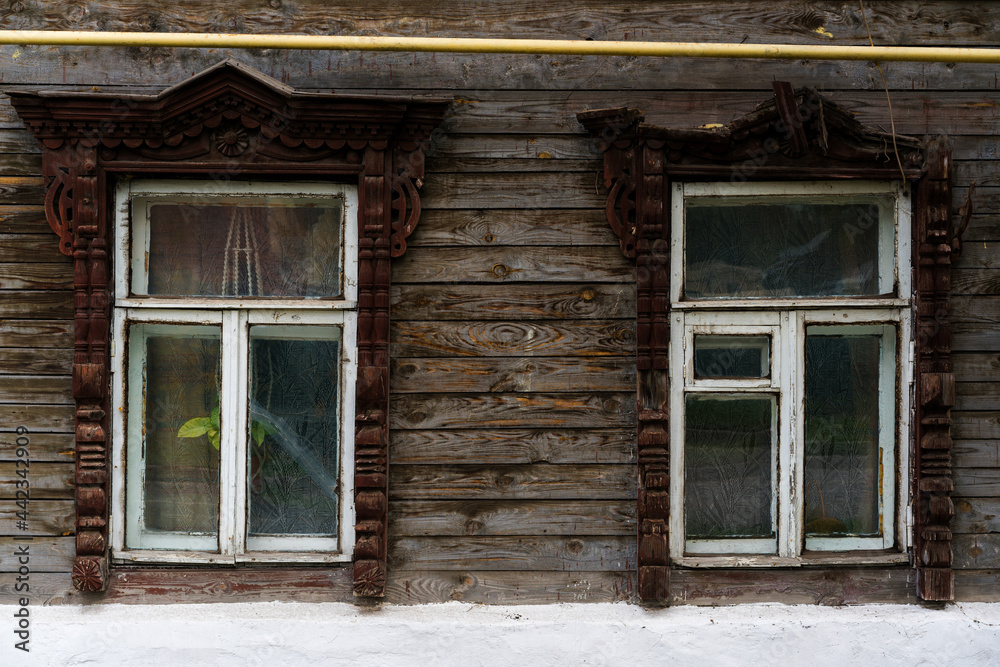 Wooden architecture of Murom, a city in Russia. 