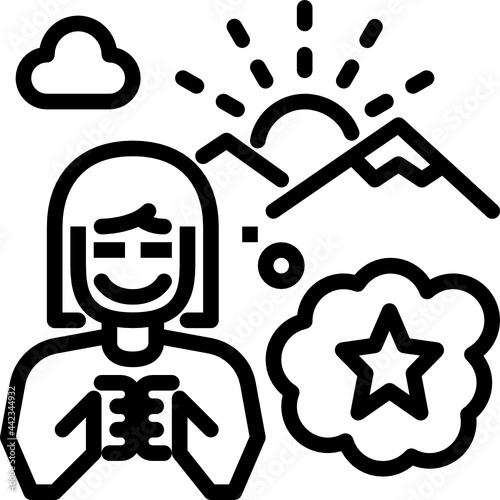 wish outline icon