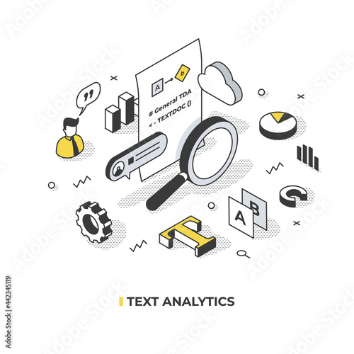 Text Analytics Isometric Concept