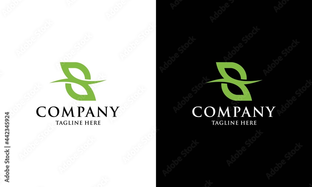 Letter S leaf logo design illustration vector template Letter S leaf logo design illustration vector template