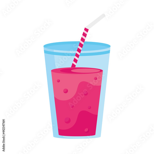 cocktail drink with straw