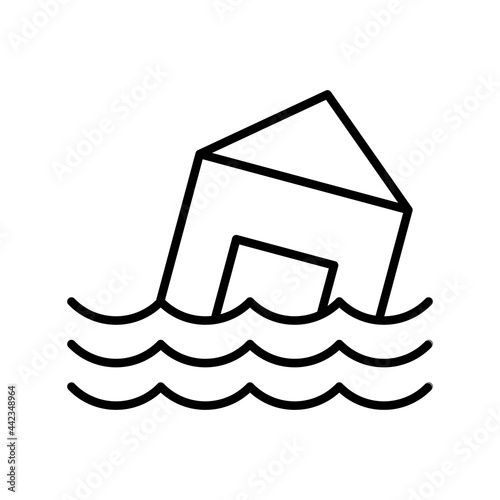 Flood Vector Line Icon Design