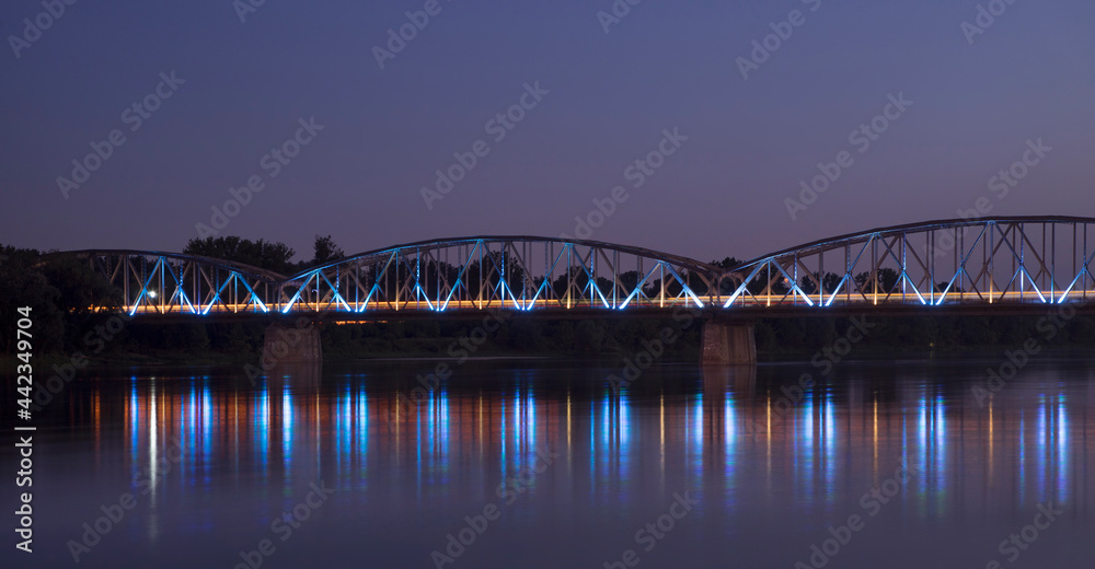 Naklejka premium Jozef Piłsudski bridge in Torun. Poland