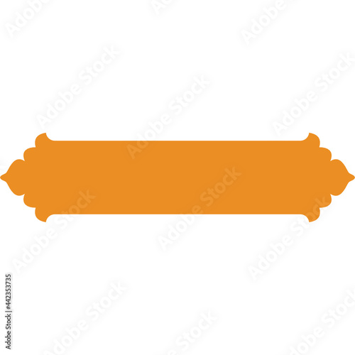 Text label shape for Muslim traditional events. Mosque arch background for Ramadan and Eid