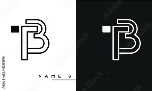 TB,  BT,  T,  B  Abstract Letters Logo Monogram