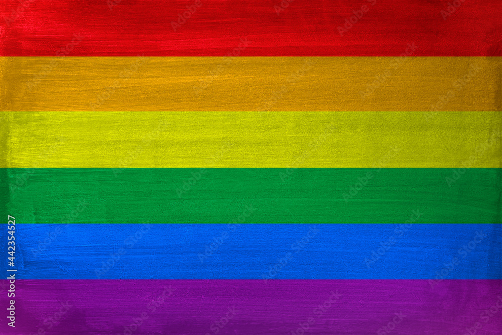 Rainbow Pride Flag Background Grunge Paper Striped Colorful Pattern