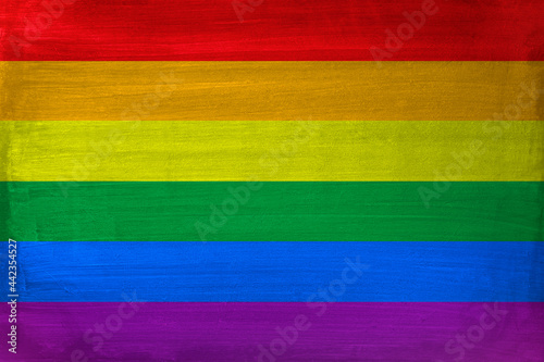 Rainbow Pride Flag Background Grunge Paper Striped Colorful Pattern