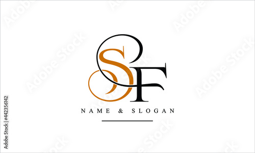 SF, FS, S, F abstract letters logo monogram