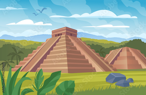 Ancient mayan pyramids