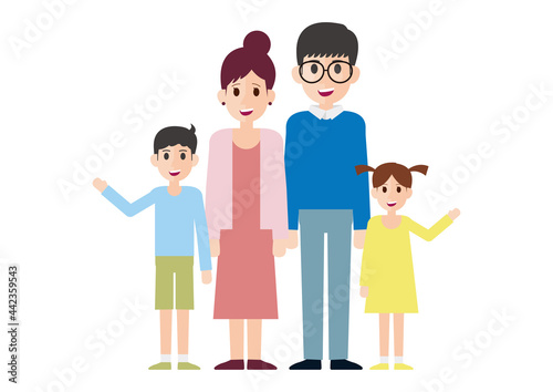 家族　父　母　子供　男の子　女の子
