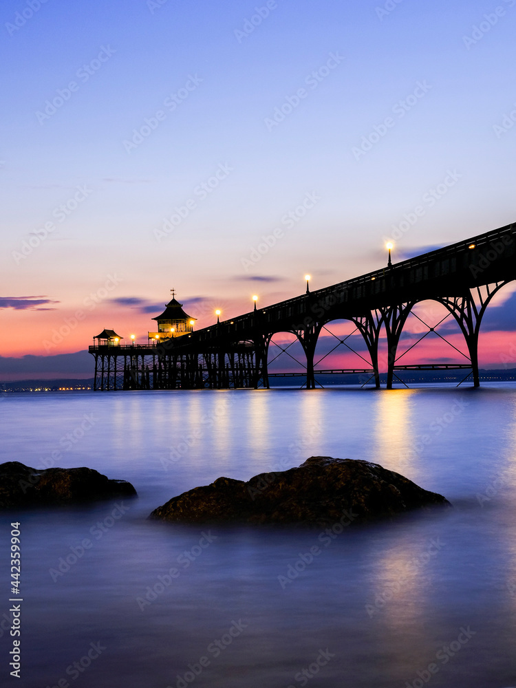 Fototapeta premium pier at sunset