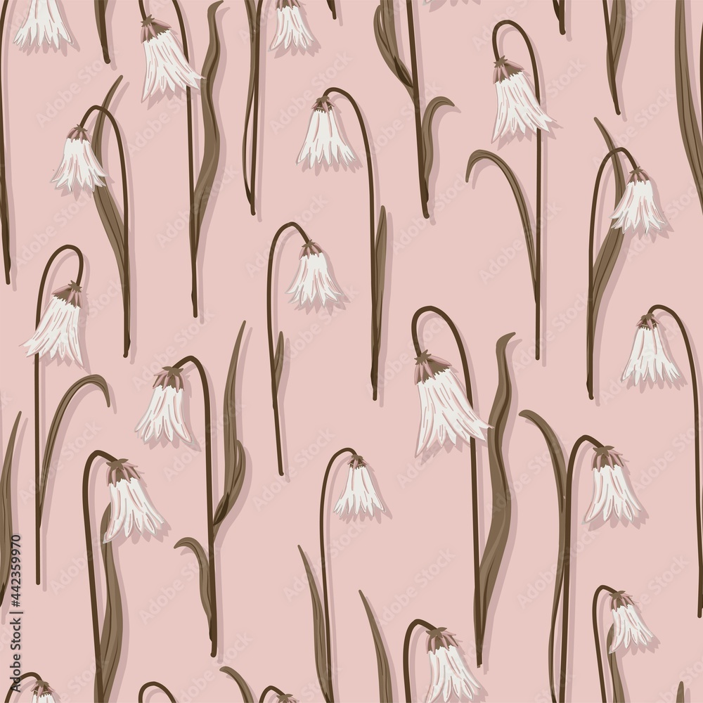 Fototapeta premium Floral pattern. modern floral shapes seamless pattern. Modern exotic designs for paper, cover, fabric, interior decor and other users.