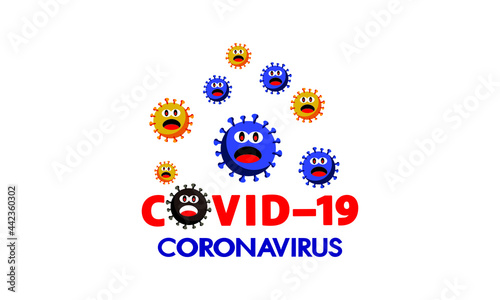 Sign of a dangerous anti coronavirus  Coronavirus sign  Anti Covid-19.