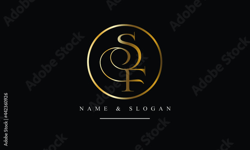 SF, FS, S, F abstract letters logo monogram