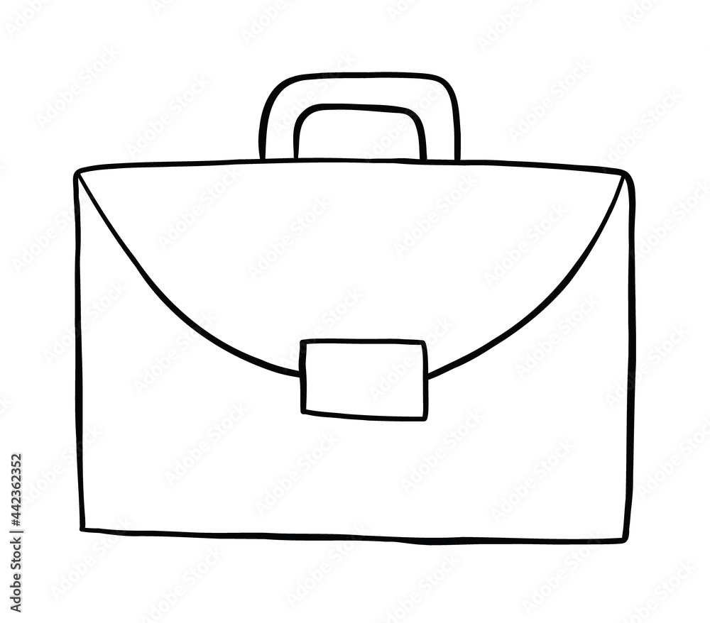 Cartoon vector illustration of briefcase