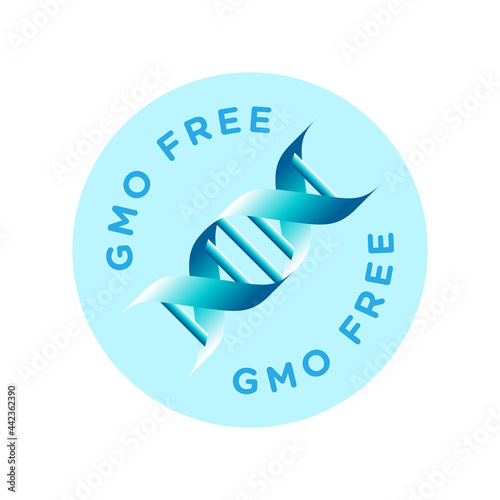 GMO free vector icon badge design, NON GMO, bio, organic, natural
