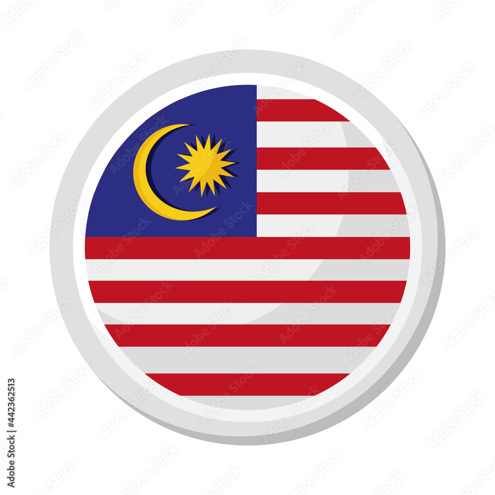 Malaysian flag button Malaysian flag button