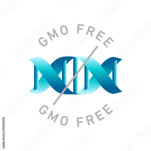 GMO free vector icon badge design, NON GMO, bio, organic, natural