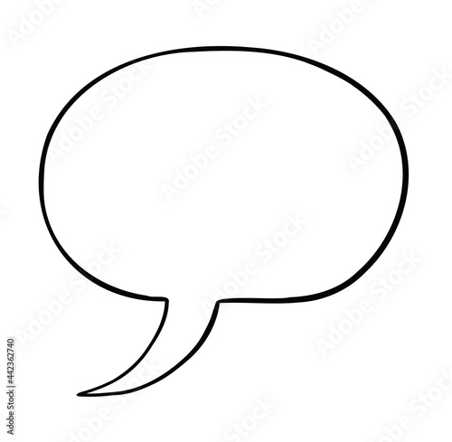 Cartoon vector illustration of speech bubble