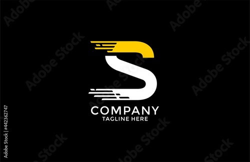 Letter S Speed Element Logo