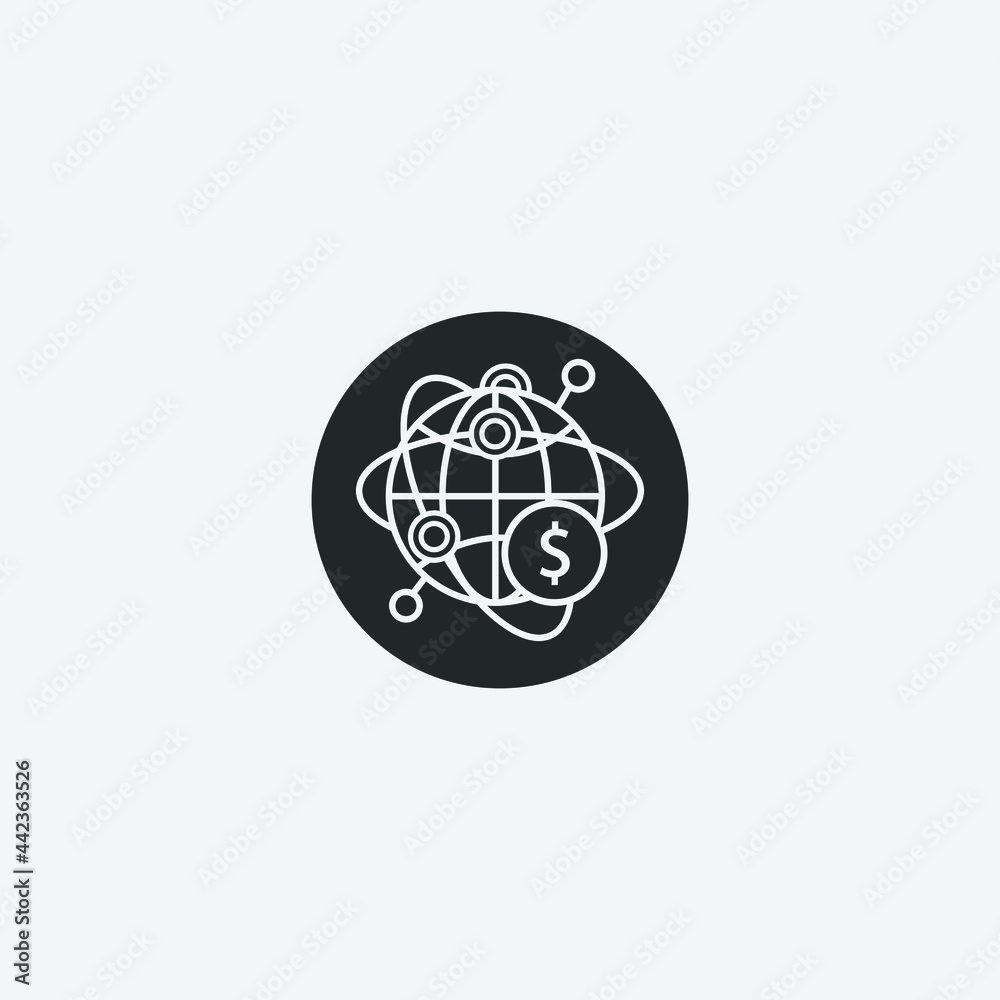 Economics vector icon illustration sign Economics vector icon illustration sign