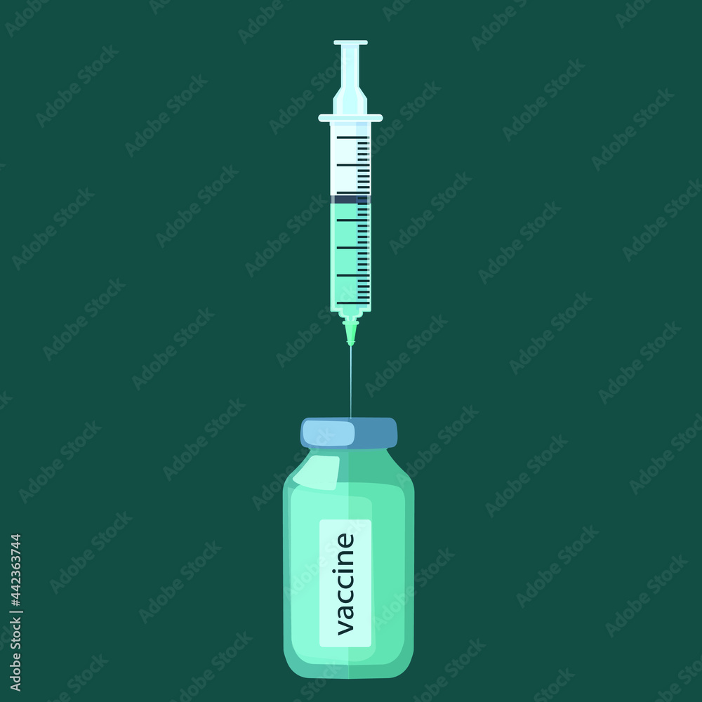 Vaccine against covid-19 and other viruses. Syringe and vial for injection. Medical drug for viruses. Vaccine against covid-19 and other viruses. Syringe and vial for injection. Medical drug for viruses.
