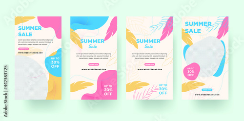 Summer sale insta story banner template